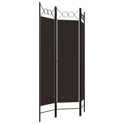 vidaXL 3-Panel Room Divider Brown 120x180 cm