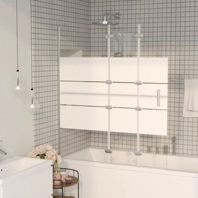 vidaXL Folding Shower Enclosure ESG 120x140 cm White