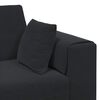 vidaXL Sofa with Cushion 3 pcs Black Velvet