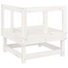 vidaXL Garden Corner Sofa White Solid Wood Pine