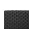 vidaXL Garden Sofa with Table and Cushions L-Shaped Black Poly Rattan