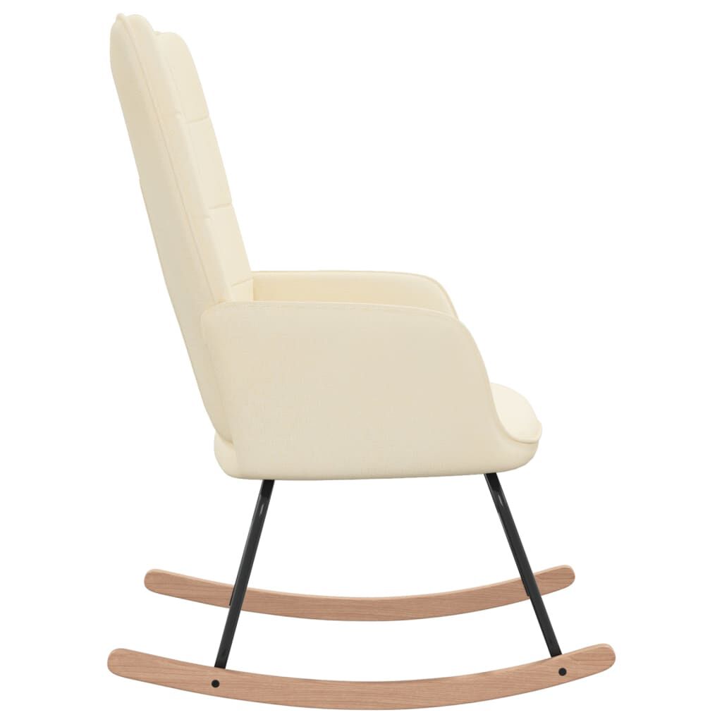 vidaXL Rocking Chair Cream Fabric