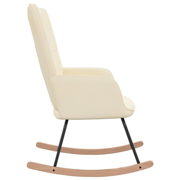 vidaXL Rocking Chair Cream Fabric