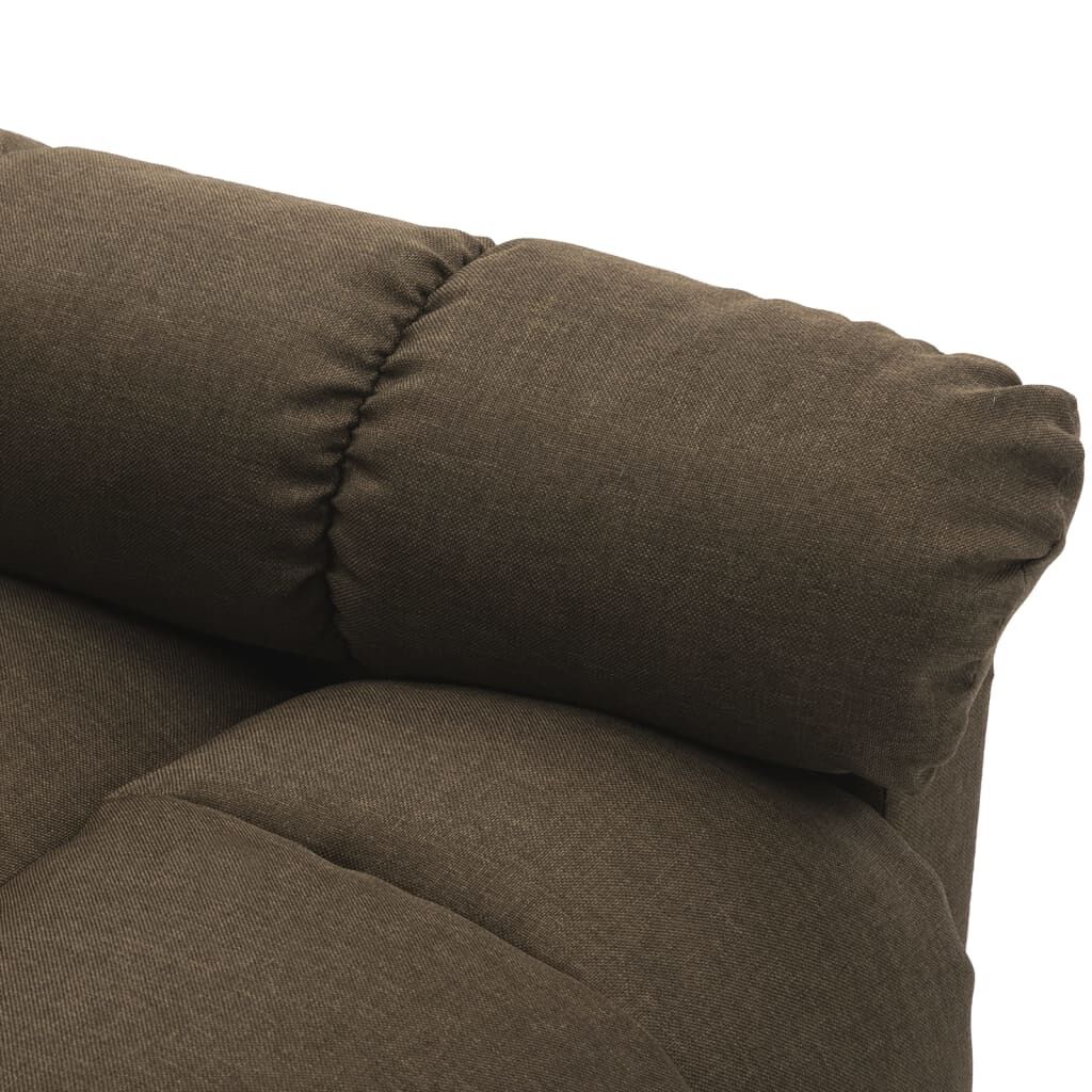 vidaXL Electric Recliner Chair Brown Fabric