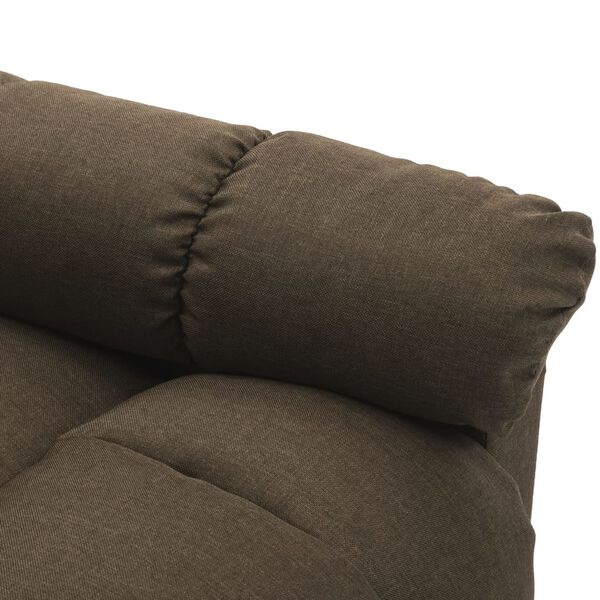 vidaXL Electric Recliner Chair Brown Fabric