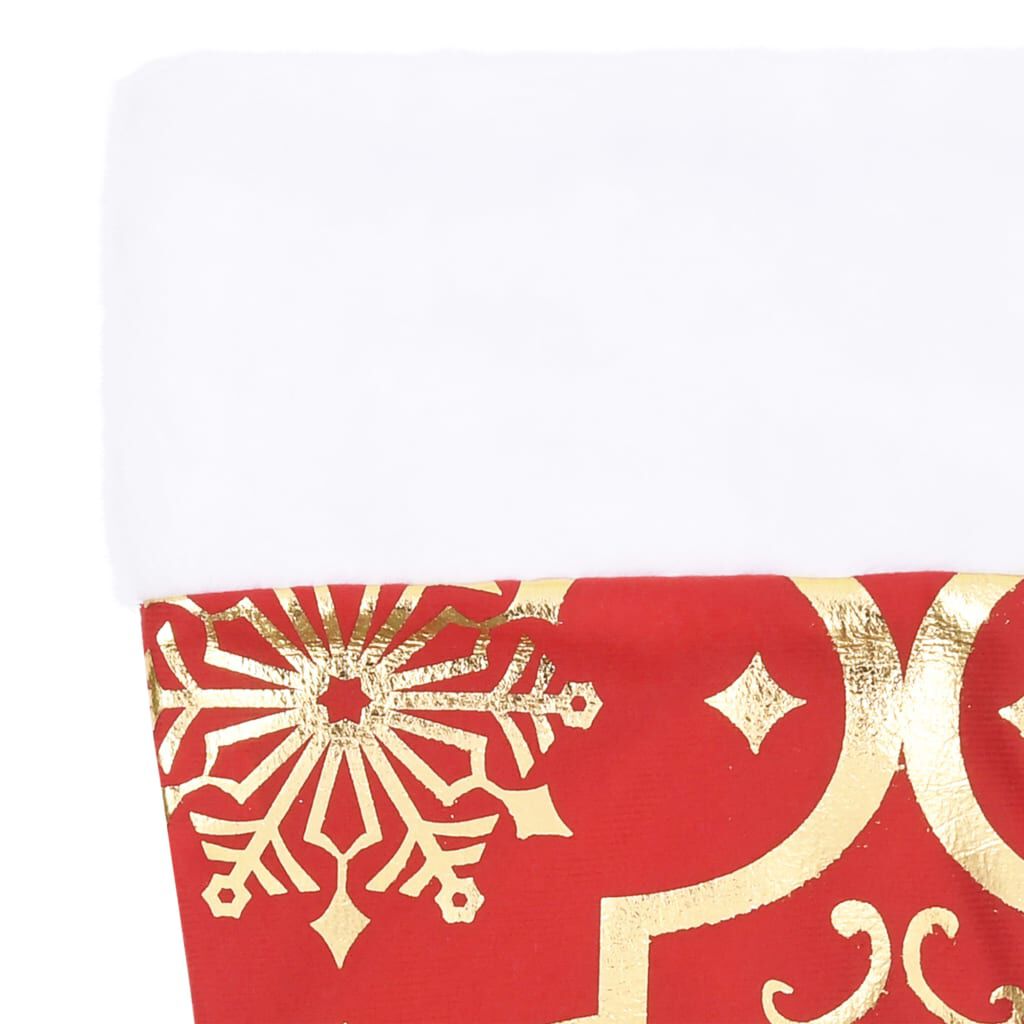 vidaXL Luxury Christmas Tree Skirt with Sock Red 90 cm Fabric