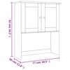vidaXL Dresser Top ALTA White 77x30x92 cm Solid Wood Pine