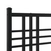 vidaXL Metal Bed Frame without Mattress with Footboard Black 193x203cm