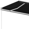 vidaXL Automatic Retractable Awning with Posts 3x2.5 m Anthracite