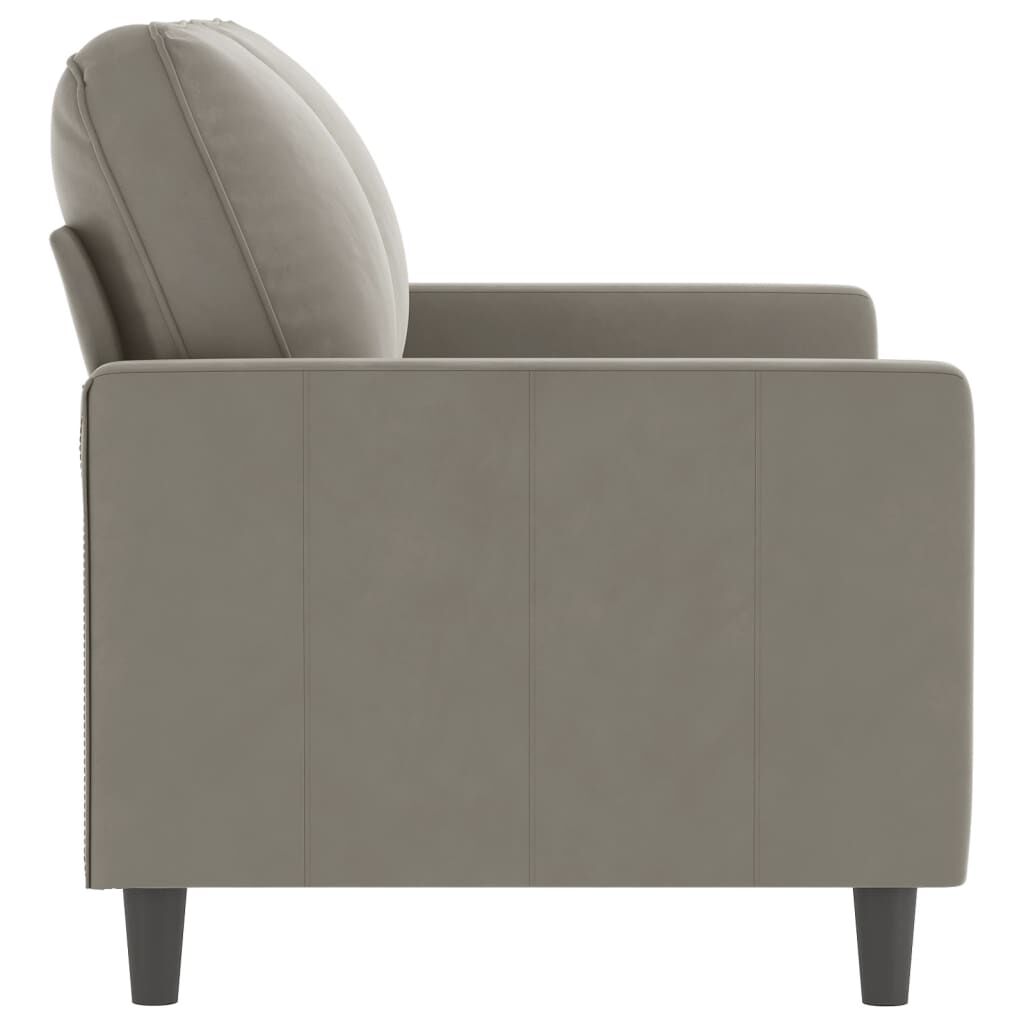 vidaXL 2-Seater Sofa Light Grey 120 cm Velvet