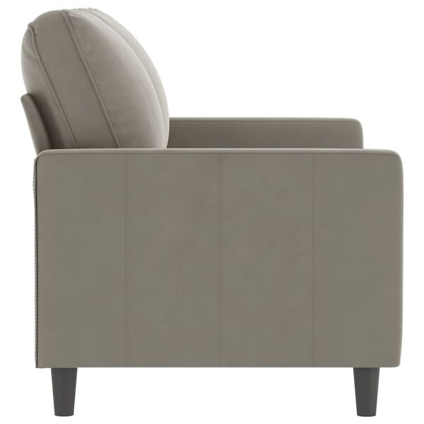 vidaXL 2-Seater Sofa Light Grey 120 cm Velvet