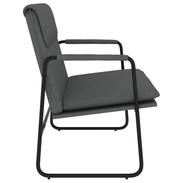 vidaXL Bench Dark Grey 100x64x80 cm Fabric