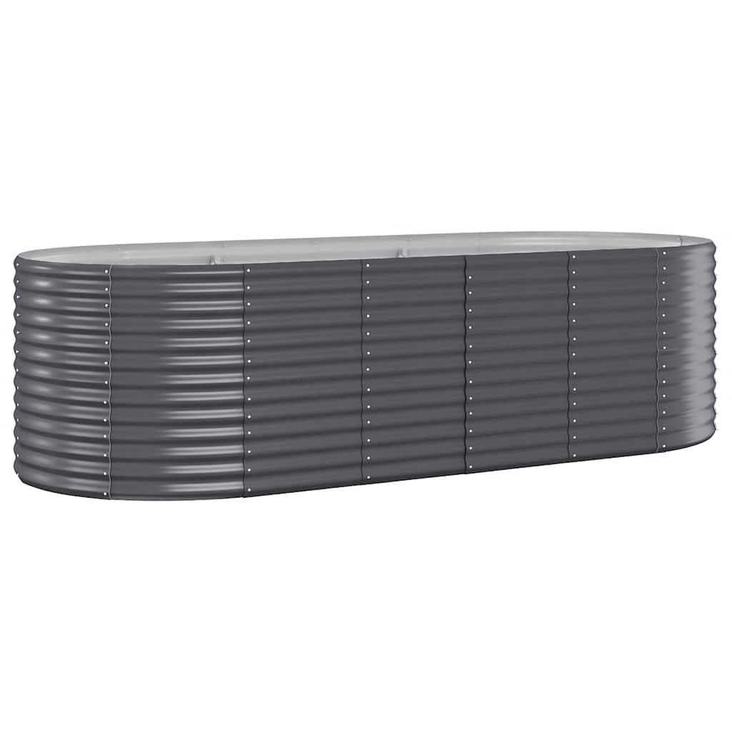 vidaXL Garden Raised Bed Galvanised Steel 249x100x68 cm Anthracite