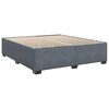 vidaXL Bed Frame without Mattress Dark Grey&nbsp;King Velvet