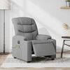 vidaXL Electric Massage Recliner Chair Light Grey Fabric