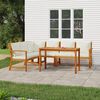vidaXL 5 Piece Garden Dining Set with Cushions Solid Wood Acacia