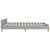 vidaXL Bed Frame without Mattress Light Grey Full Fabric