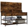 vidaXL Shoe Bench Smoked Oak 100x42.5x50 cm Engineered Wood