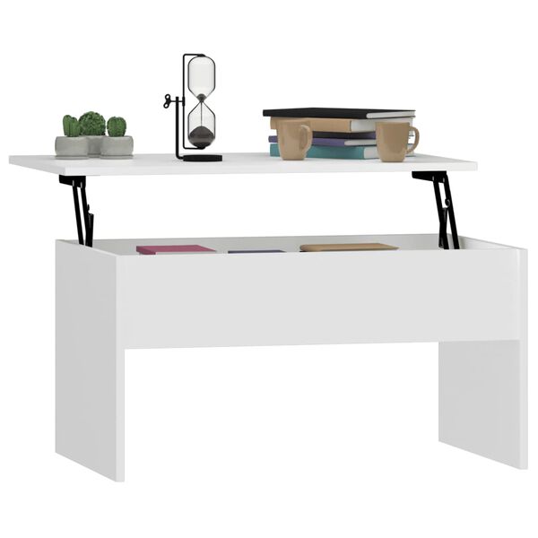 vidaXL Coffee Table White 80x50.5x41.5 cm Engineered Wood