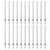 vidaXL Fence Post 22 pcs Green 160 cm Steel