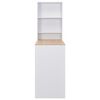 vidaXL Bar Table with Cabinet White 115x59x200 cm