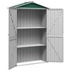 vidaXL Garden Shed Green 116x45x175 cm Galvanised Steel