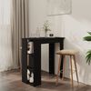 vidaXL Bar Table with Shelf Black 102x50x103.5 cm Engineered Wood