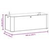 vidaXL Garden Raised Bed with Self Watering System Mocha 100x43x33 cm