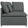 vidaXL Modular Sofa Corner Module with Cushions Dark Grey 100 cm