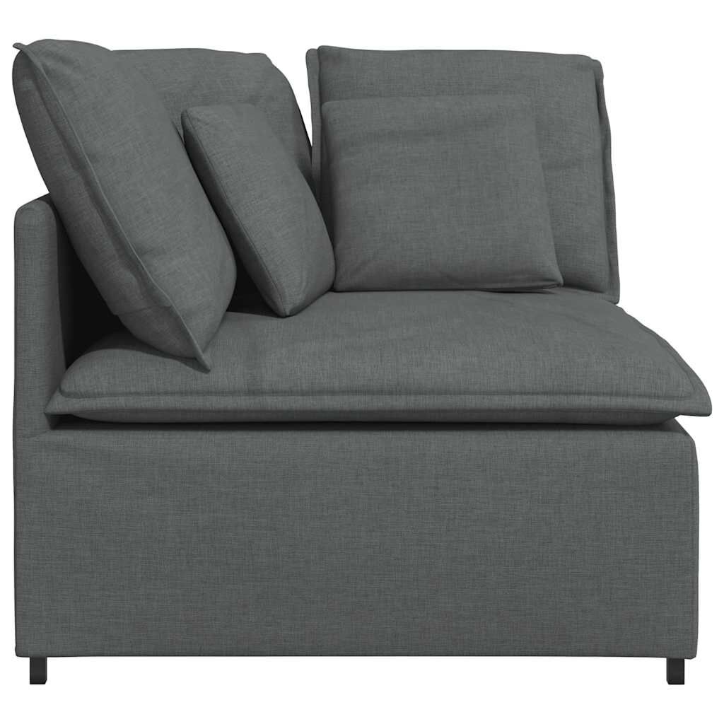 vidaXL Modular Sofa Corner Module with Cushions Dark Grey 100 cm