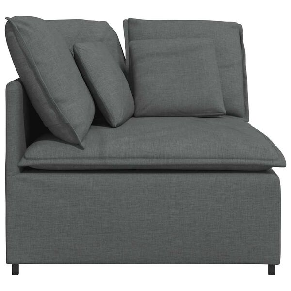 vidaXL Modular Sofa Corner Module with Cushions Dark Grey 100 cm