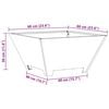 vidaXL Fire Pit Black 60 x 60 x 30 cm Cold-rolled steel
