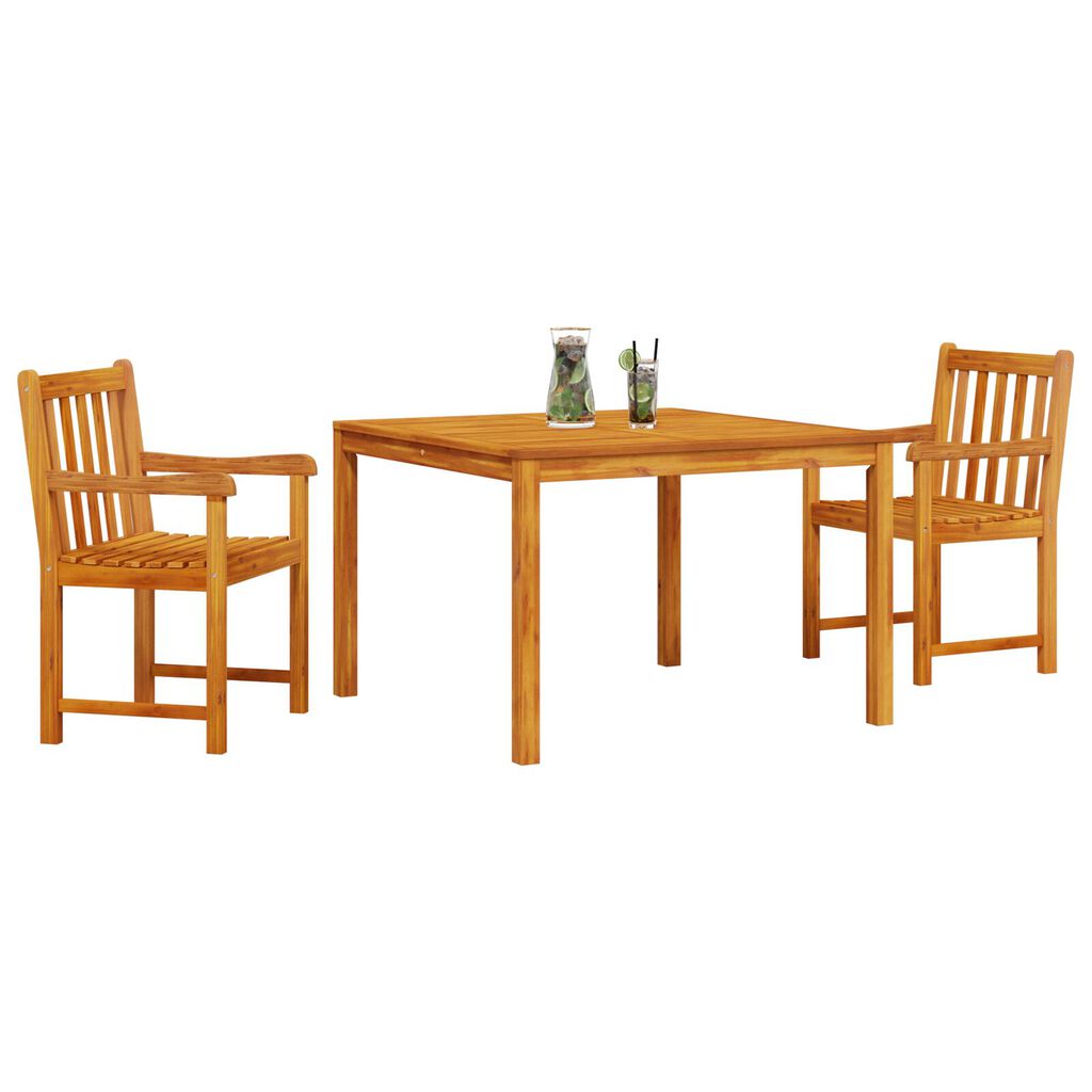 vidaXL 3-Piece Garden Dining Set - Solid Acacia Wood
