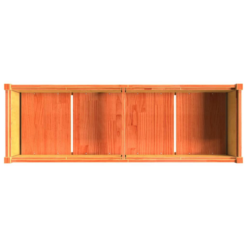 vidaXL Garden Planter Wax Brown 150x50x70 cm Solid Wood Pine