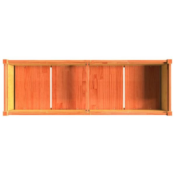 vidaXL Garden Planter Wax Brown 150x50x70 cm Solid Wood Pine