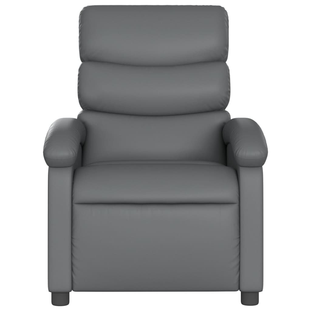 vidaXL Massage Recliner Chair Grey Faux Leather