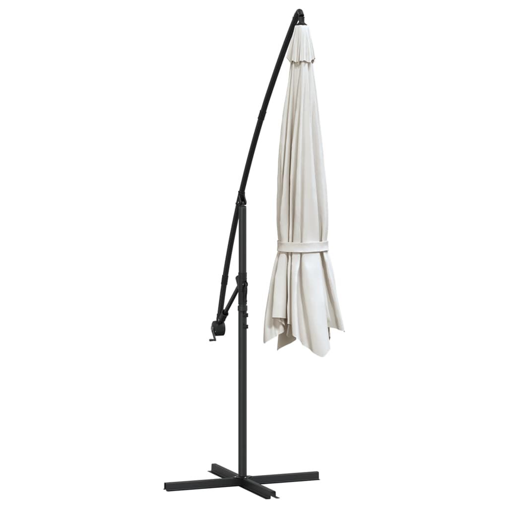 vidaXL Cantilever Garden Parasol 3.5 m Sand White