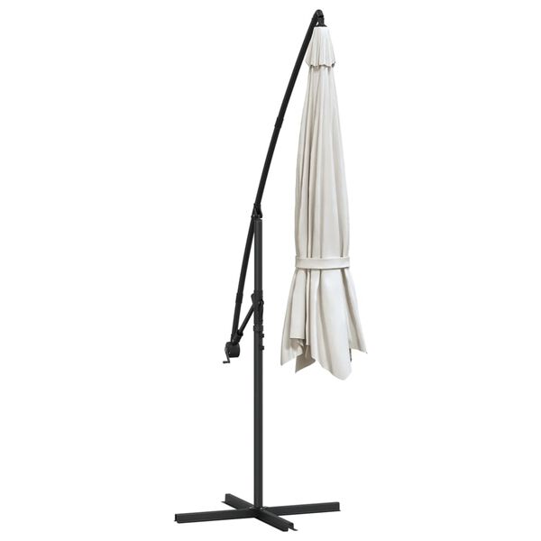 vidaXL Cantilever Garden Parasol 3.5 m Sand White