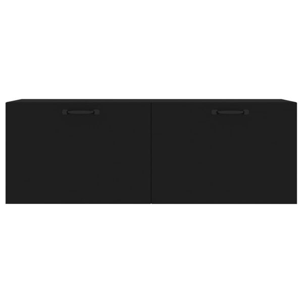 vidaXL Wall Cabinet Black 100x36.5x35 cm Engineered Wood