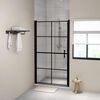 vidaXL Shower Doors Tempered Glass 100x178 cm Black