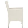 vidaXL Garden Chairs with Cushions 4 pcs Poly Rattan White