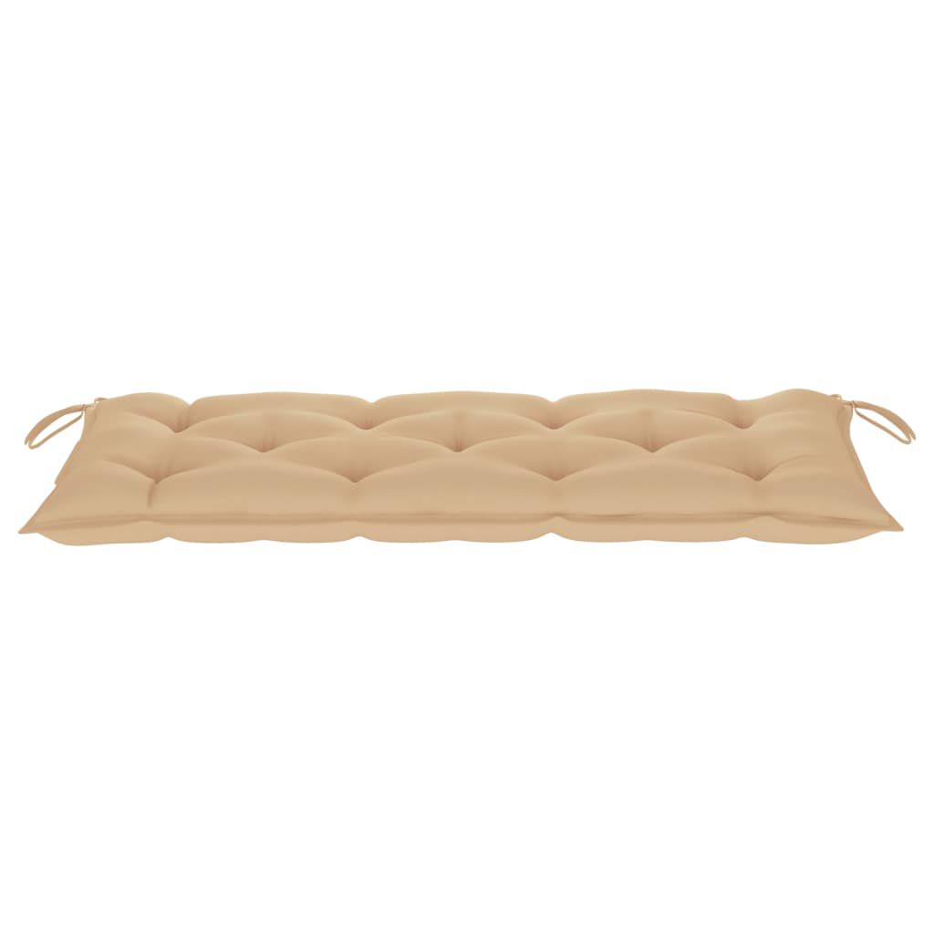 vidaXL Folding Garden Bench with Cushion 118 cm Bamboo