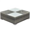 vidaXL 5 Piece Garden Lounge Set with Cushions Poly Rattan Grey