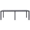 vidaXL Garden Table Brown 220x90x72 cm Plastic Rattan Look