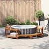 vidaXL Round Hot Tub Enclosure Surround Brown Ø255 cm