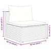vidaXL 9 Piece Garden Lounge Set with Cushions Brown Poly Rattan