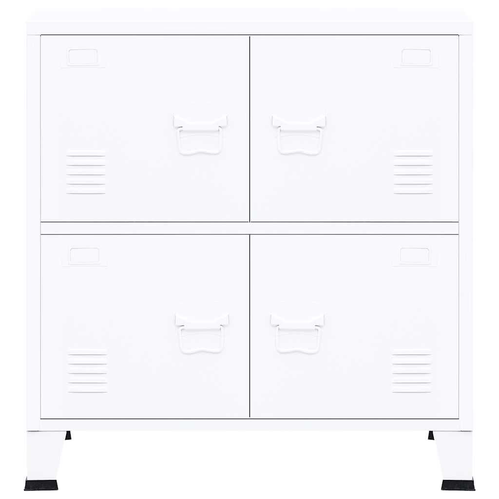 vidaXL Industrial Storage Chest White 75x40x80 cm Steel