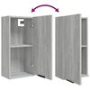vidaXL Wall-mounted Bathroom Cabinet Grey Sonoma 32x20x67 cm