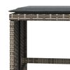vidaXL Garden Stools with Cushions 4 pcs Grey 40x40x35 cm Poly Rattan