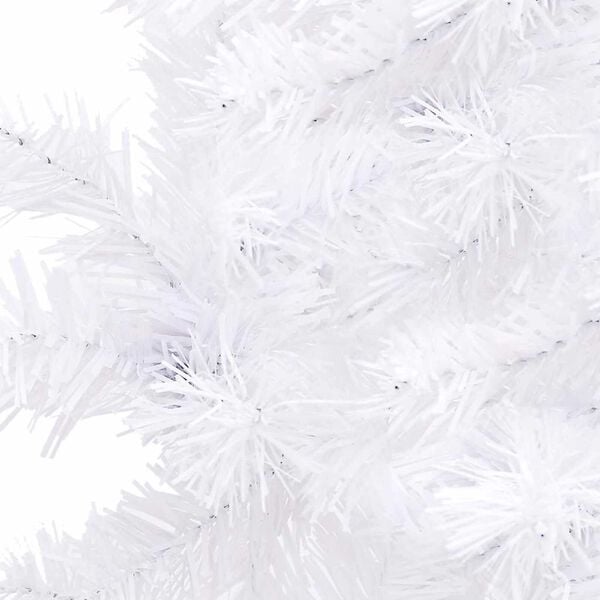 vidaXL Corner Artificial Christmas Tree LEDs&Ball Set White 150 cm PVC